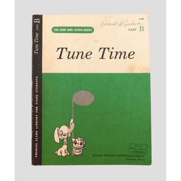 Vintage Tune Time Part B Piano Music Book By Frances Clark 1958 Revised - Picture 1 of 6